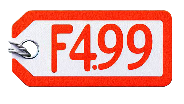 F499 price tag logo